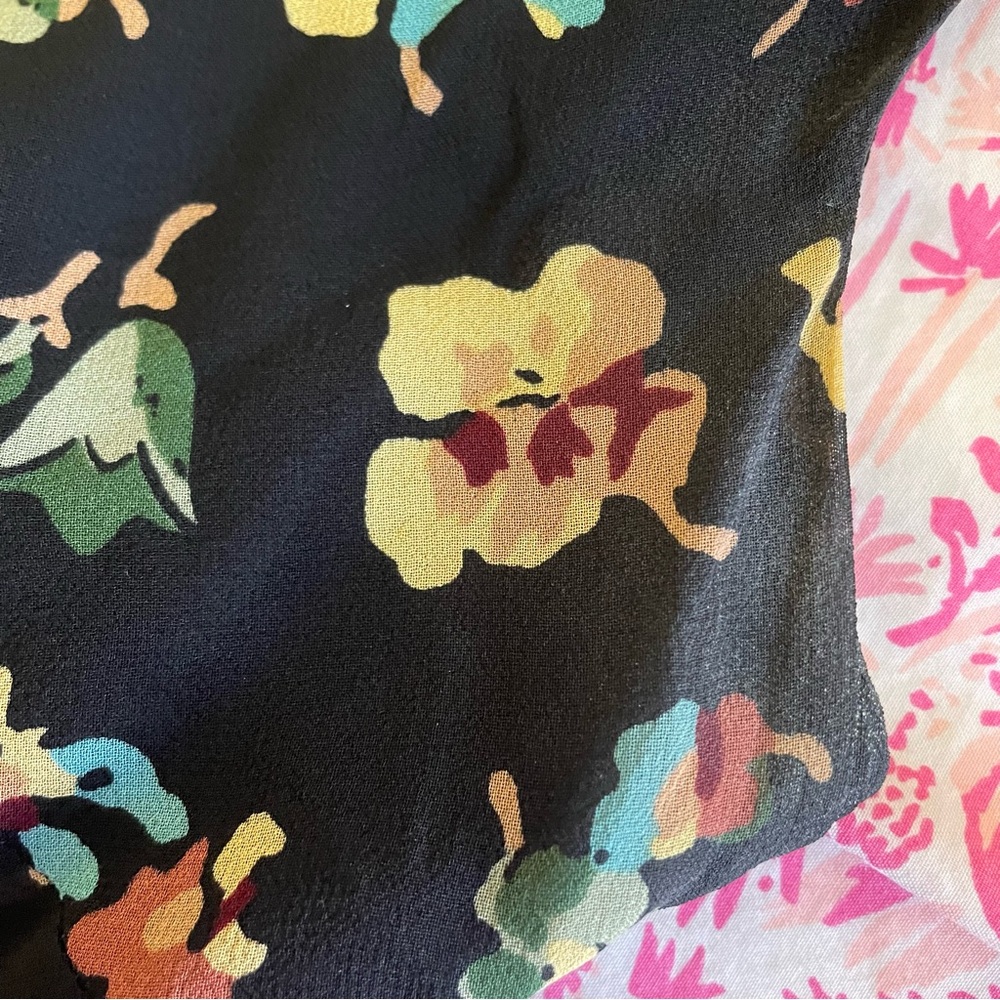 Ralph Lauren Black Floral Midi Dress - Picture 4 of 6